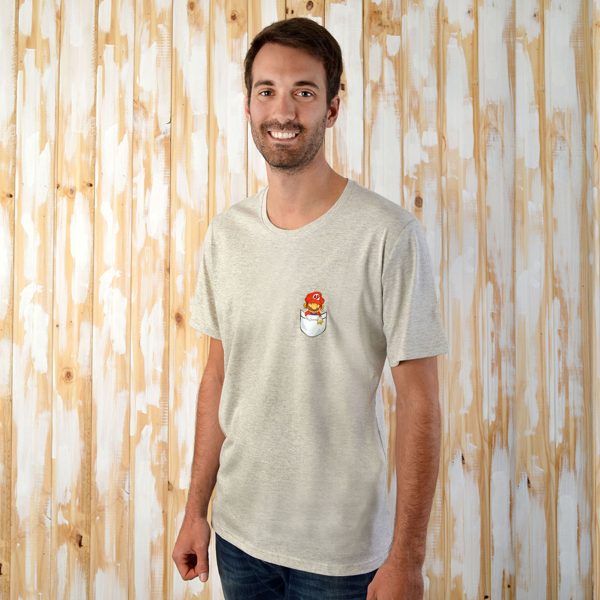 Remera Aves del Plata™ Bolsillo Estampado Mario, Gris