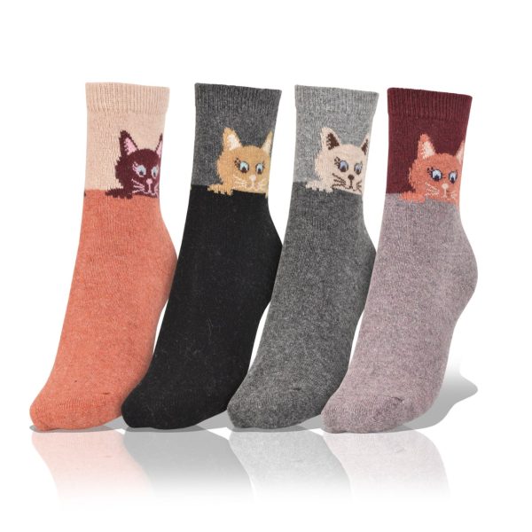 4 Pares de Medias de Gatos que Espian Aves del Plata™