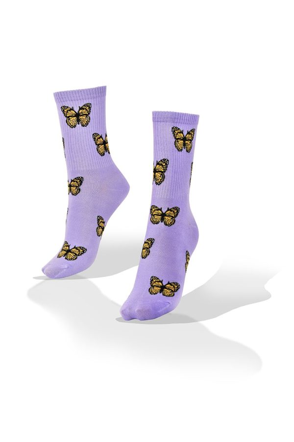 Medias Mariposas en Fondo Violeta  Aves del Plata™