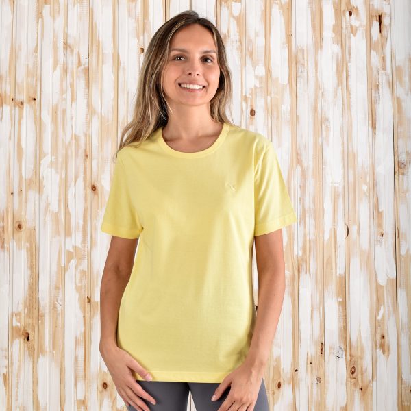 Remera Dama 100% Algodón en  Amarillo Aves del Plata™