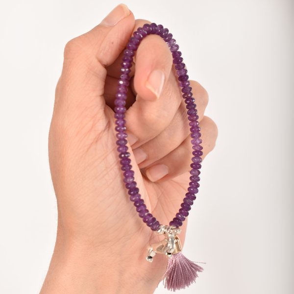 Pulsera con Perro Salchicha en tonos de Violeta Amatista