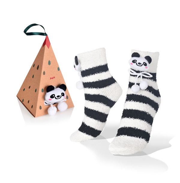 Medias Peluditas Oso Panda