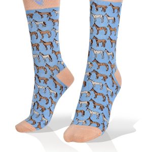 Medias con Caballos en fondo azul