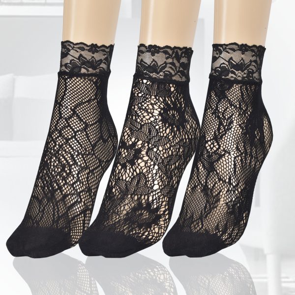 Medias Negras Transparentes, 3 pares