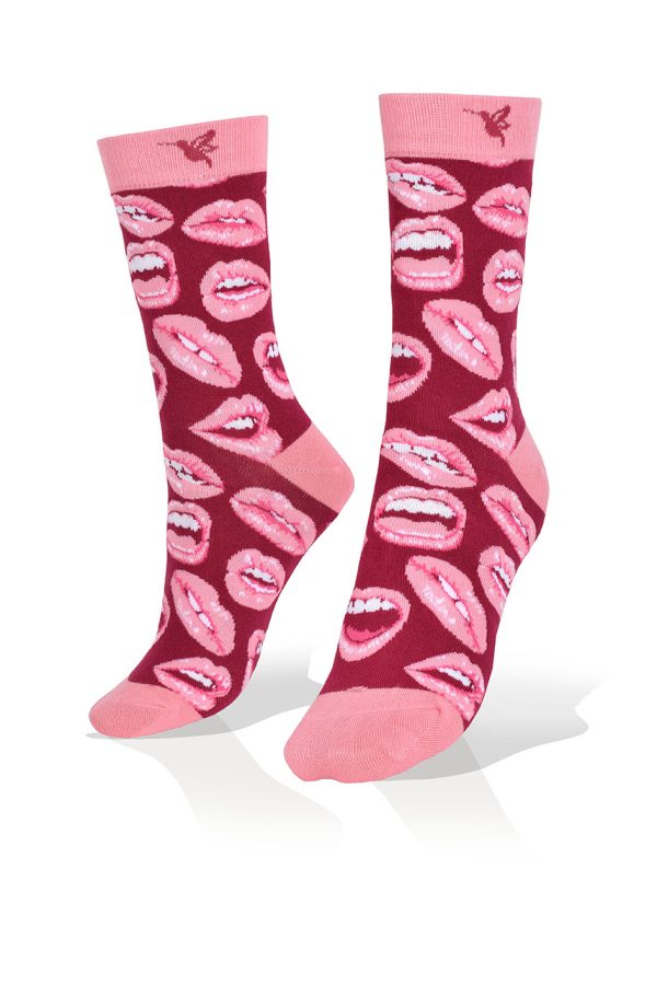 Medias Labios en fondo Rosado
