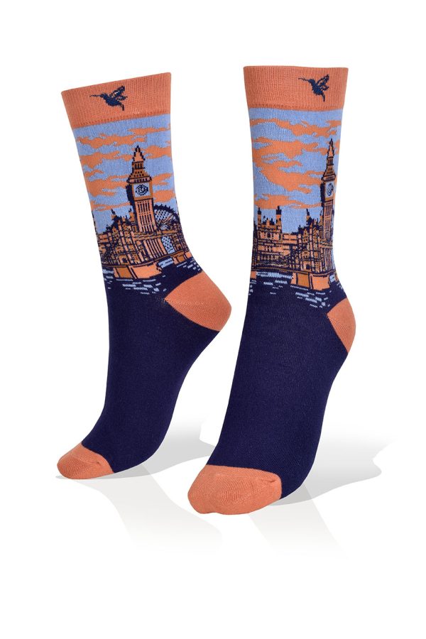 Medias Londres Big Ben diseno exclusivo Aves del Plata